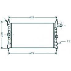 Radiatore acqua per OPEL ASTRA F dal 1991 al 1994