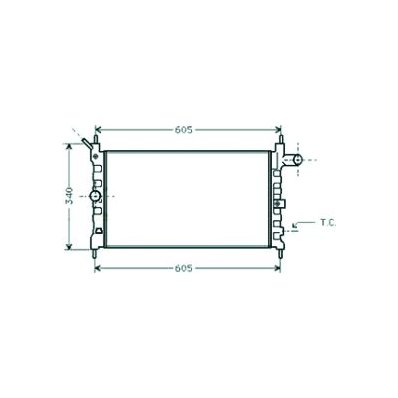 Radiatore acqua per OPEL ASTRA F dal 1991 al 1994 Codice OEM 1300114