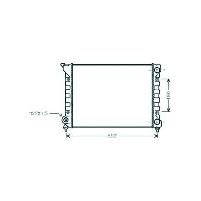 Radiatore acqua per VOLKSWAGEN PASSAT dal 1988 al 1993 Codice OEM 353121253AC