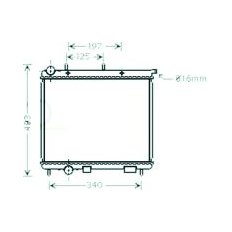 Radiatore acqua per CITROEN C2 dal 2008 al 2010