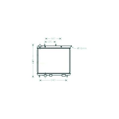 Radiatore acqua per CITROEN C3 dal 2002 al 2005 Codice OEM 1330E6