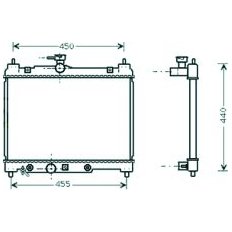 Radiatore acqua per TOYOTA YARIS dal 2003 al 2005