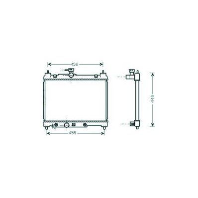 Radiatore acqua per TOYOTA YARIS dal 1999 al 2003 Codice OEM 164000J020