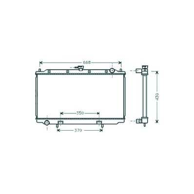 Radiatore acqua per NISSAN PRIMERA P11 dal 1996 al 1999 Codice OEM 214102F000