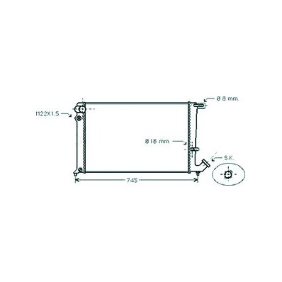 Radiatore acqua per CITROEN XSARA dal 1997 al 2000 Codice OEM 96275074