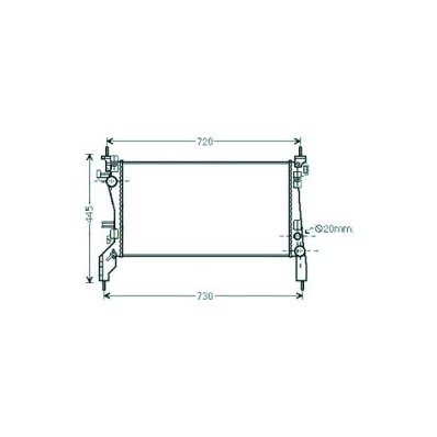 Radiatore acqua per CITROEN NEMO dal 2007 Codice OEM 1330Y1