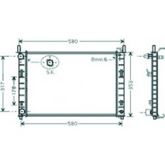 Radiatore acqua per FORD FIESTA MK V dal 2005 al 2008