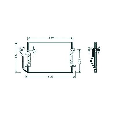 Condensatore per MERCEDES-BENZ A W168 dal 1997 al 2001 Codice OEM 1685000854