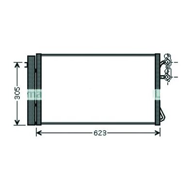 Condensatore per BMW X1 E84 dal 2009 al 2012 Codice OEM 64539229021