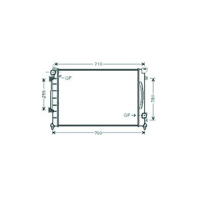 Radiatore acqua per AUDI A6 dal 1997 al 2001 Codice OEM 4B0121251