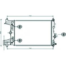 Radiatore acqua per OPEL ASTRA J dal 2012 al 2015