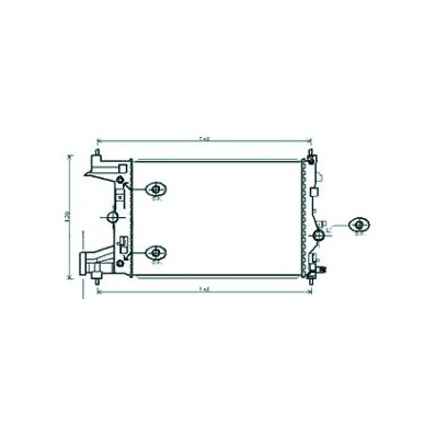 Radiatore acqua per CHEVROLET - DAEWOO CRUZE dal 2009 al 2012 Codice OEM 13267652