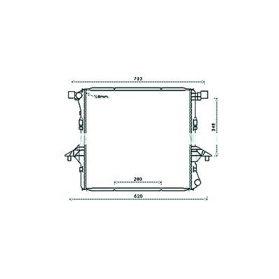 Radiatore acqua per VOLKSWAGEN AMAROK dal 2010 Codice OEM 2H0121253A