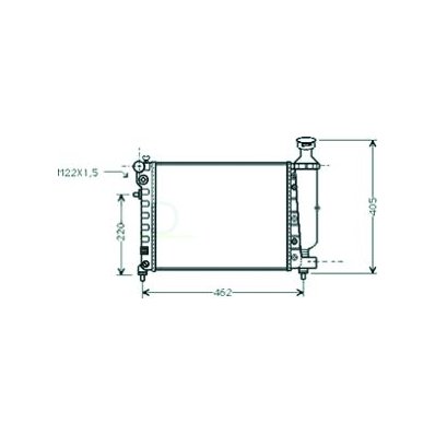 Radiatore acqua per CITROEN SAXO dal 1996 al 1999 Codice OEM 1301SQ