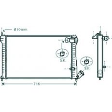 Radiatore acqua per PEUGEOT 406 dal 1995 al 1999