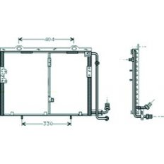 Condensatore per MERCEDES-BENZ C W202 dal 1993 al 1997