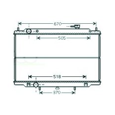 Radiatore acqua per NISSAN NAVARA dal 2002 al 2004
