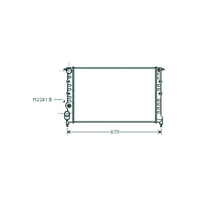 Radiatore acqua per RENAULT R19 dal 1992 al 1995 Codice OEM 7701047889