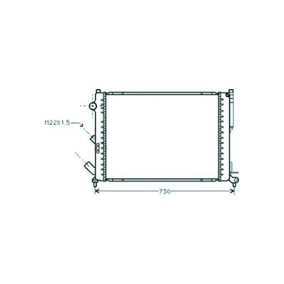 Radiatore acqua per RENAULT LAGUNA dal 1998 al 2000 Codice OEM 6025307275