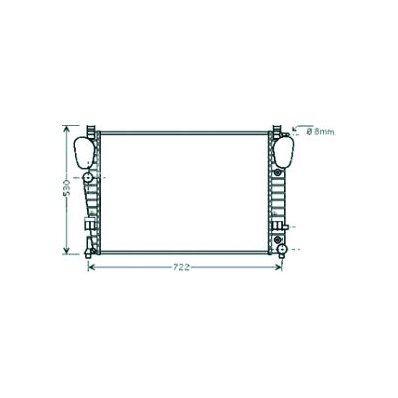 Radiatore acqua per MERCEDES-BENZ S W221 dal 2005 al 2009 Codice OEM 220-500-2003