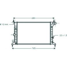 Radiatore acqua per OPEL VECTRA B dal 1995 al 1999