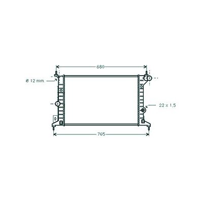 Radiatore acqua per OPEL VECTRA B dal 1995 al 1999 Codice OEM 90499822