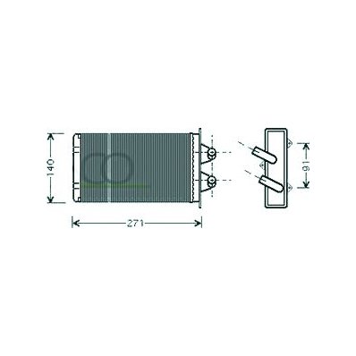 Scambiatore di calore per FIAT CINQUECENTO dal 1991 al 1998 Codice OEM 7647938