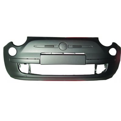 Paraurto anteriore verniciabile con fori modanatura per FIAT 500 dal 2007 al 2015 Codice OEM 735456792