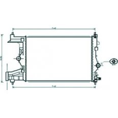 Radiatore acqua per OPEL ASTRA J dal 2012 al 2015