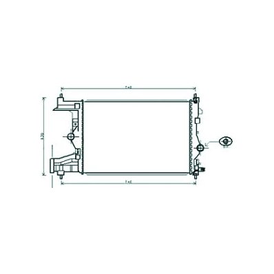 Radiatore acqua per OPEL ASTRA J dal 2012 al 2015 Codice OEM 1300301