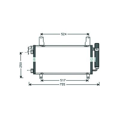 Condensatore per MAZDA 6 dal 2002 al 2005 Codice OEM GJ6A-61-480A