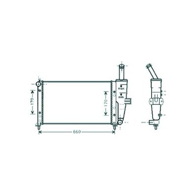 Radiatore acqua per FIAT PUNTO dal 1999 al 2003 Codice OEM 46745049