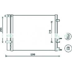 Condensatore per HYUNDAI i20 dal 2008 al 2012