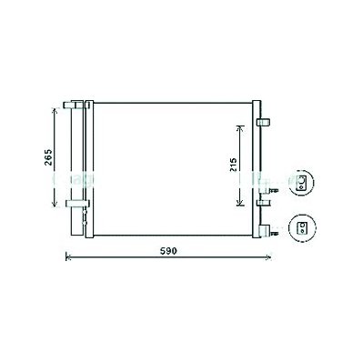 Condensatore per HYUNDAI i20 dal 2008 al 2012 Codice OEM 976061J210