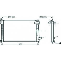 Radiatore acqua per CITROEN XANTIA dal 1998 al 2003
