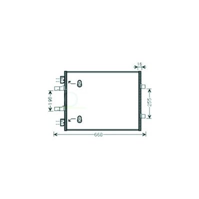 Condensatore per RENAULT TRAFIC dal 2006 al 2014 Codice OEM 4419021