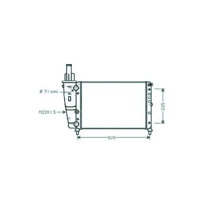 Radiatore acqua per FIAT PUNTO dal 1993 al 1999 Codice OEM 46465015