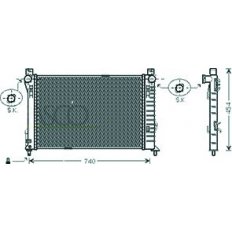 Radiatore acqua per MERCEDES-BENZ C W203 dal 2000 al 2004