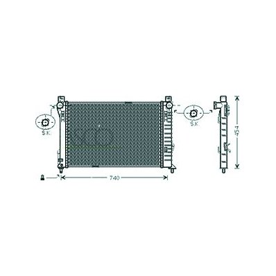 Radiatore acqua per MERCEDES-BENZ C W203 dal 2000 al 2004 Codice OEM 2035002303