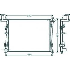 Radiatore acqua per KIA CEE'D dal 2007 al 2009