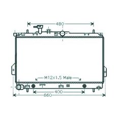 Radiatore acqua per HYUNDAI MATRIX dal 2001 al 2005