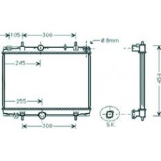 Radiatore acqua per CITROEN C5 dal 2001 al 2004