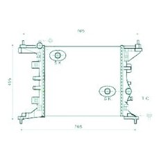Radiatore acqua per OPEL MERIVA dal 2010 al 2014
