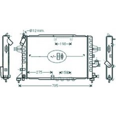 Radiatore acqua per OPEL ASTRA H GTC dal 2005 al 2009