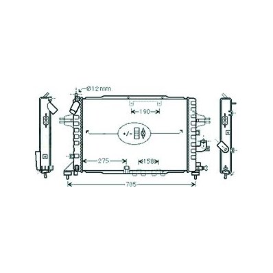 Radiatore acqua per OPEL ASTRA H GTC dal 2005 al 2009 Codice OEM 1300268