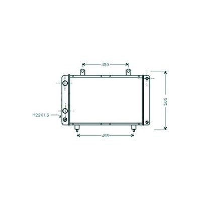 Radiatore acqua per FIAT DUCATO dal 1982 al 1990 Codice OEM 7555444