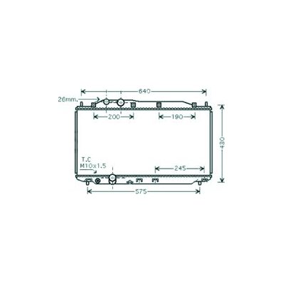 Radiatore acqua per HONDA CIVIC dal 2006 al 2012 Codice OEM 19010RNAJ51