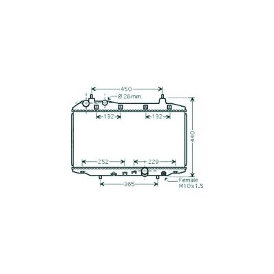 Radiatore acqua per HONDA CIVIC dal 2006 al 2012 Codice OEM 19010RSHE01