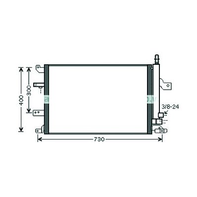 Condensatore per VOLVO S60 dal 2000 al 2004 Codice OEM 30781281