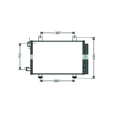 Condensatore per FIAT SEDICI dal 2006 al 2009 Codice OEM 0000071743782